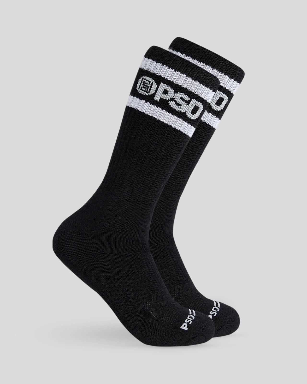 3 PACK - LOGO STRIPE CREW - BLACK - Image 2